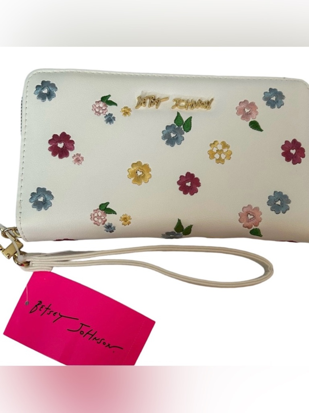 Betsey Johnson Floral Print Wallet Wristlet NWT